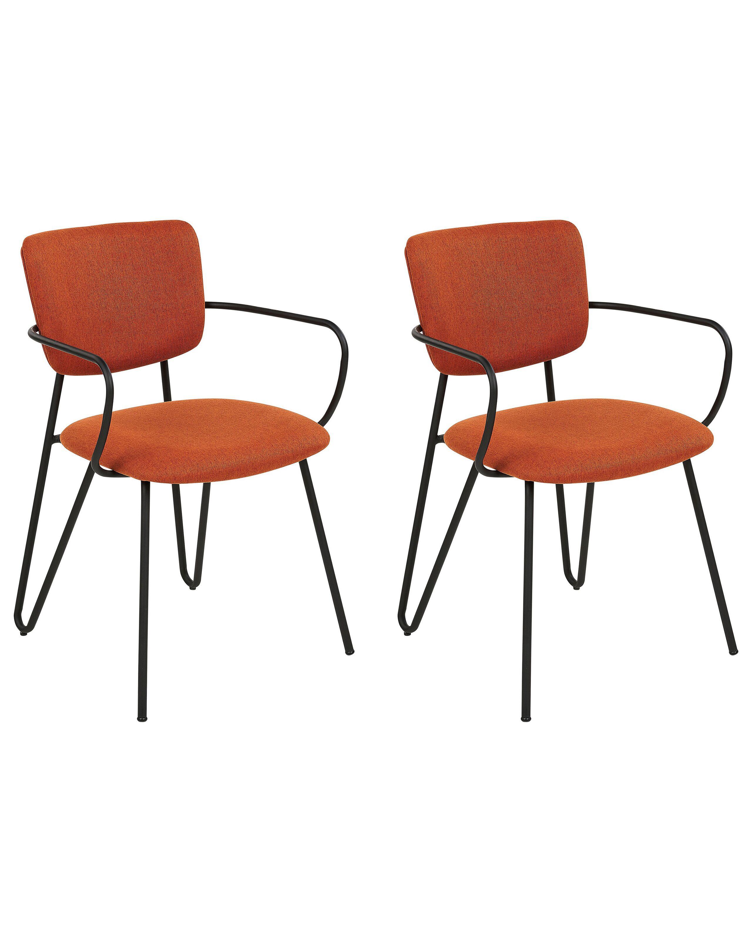 Beliani Lot de 2 chaises en Polyester Moderne ELKO  