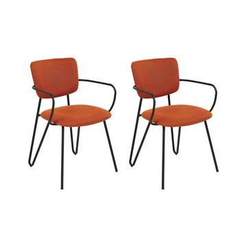 Lot de 2 chaises en Polyester Moderne ELKO