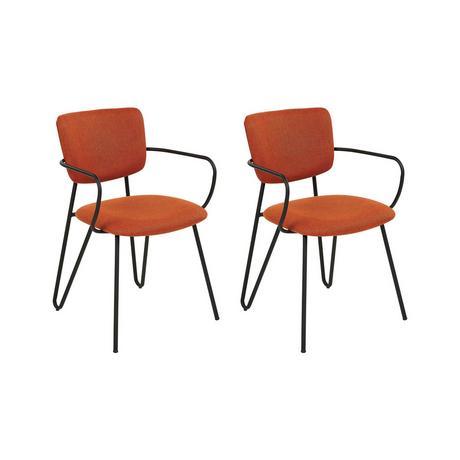 Beliani Lot de 2 chaises de salle à manger en Polyester Moderne ELKO  