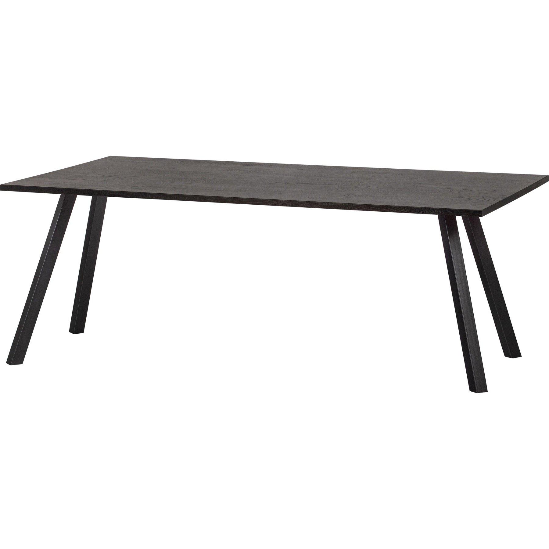 mutoni Table en bois massif Tablo chêne blacknight 160x90  