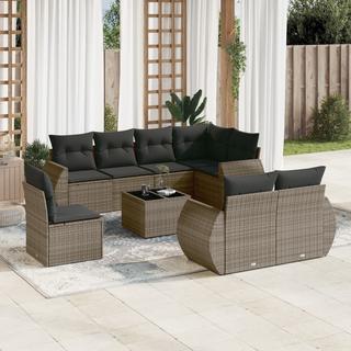 VidaXL set divano da giardino Polirattan  