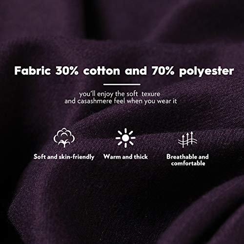 Only-bags.store Warmer Winter Herbst Unifarbener Baumwollschal mit Quasten  