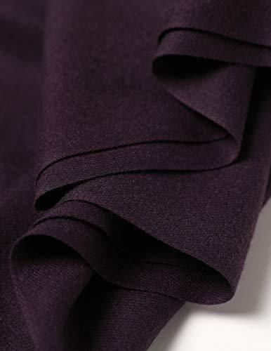 Only-bags.store  Écharpe chaude hiver automne en coton uni avec glands/franges, plus de 40 couleurs unies et à carreaux Pashmina xl écharpes violet foncé 