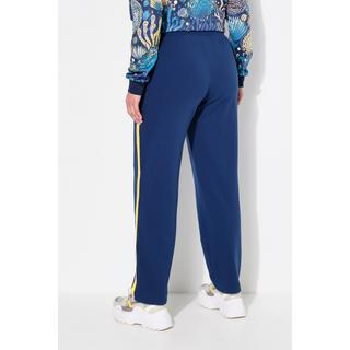 Ulla Popken  Pantalon de jogging, jambe droite. Bande colorée sur les côtés. Cordon de serrage à la taille. 