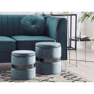 Beliani Pouf en Velluto Moderno DORIS  