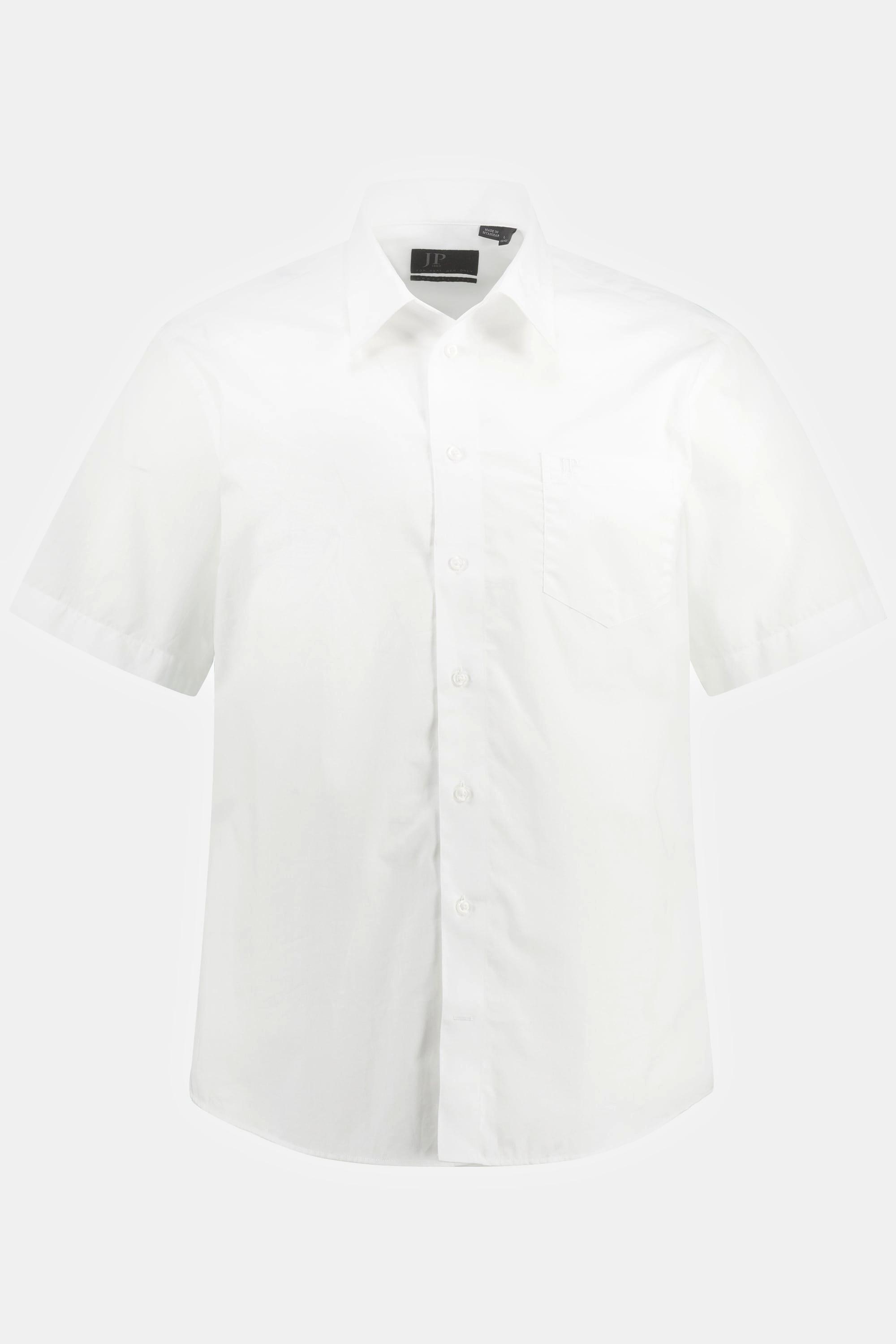 JP1880  Chemise Business à manches courtes, col Vario, coupe Comfort Fit, EasyCare blanc neige 