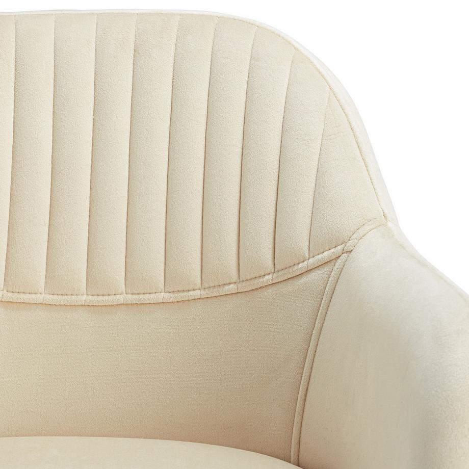 Tectake Chaise pivotante en velours LONA rembourrée  