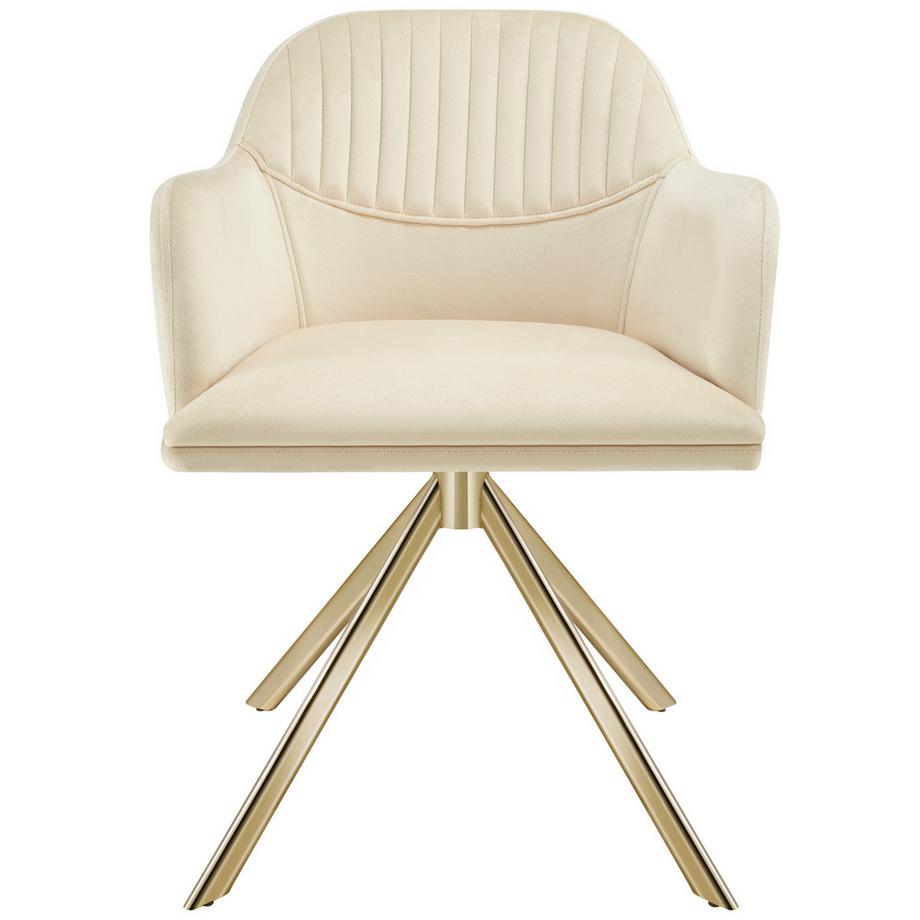 Tectake Chaise pivotante en velours LONA rembourrée  