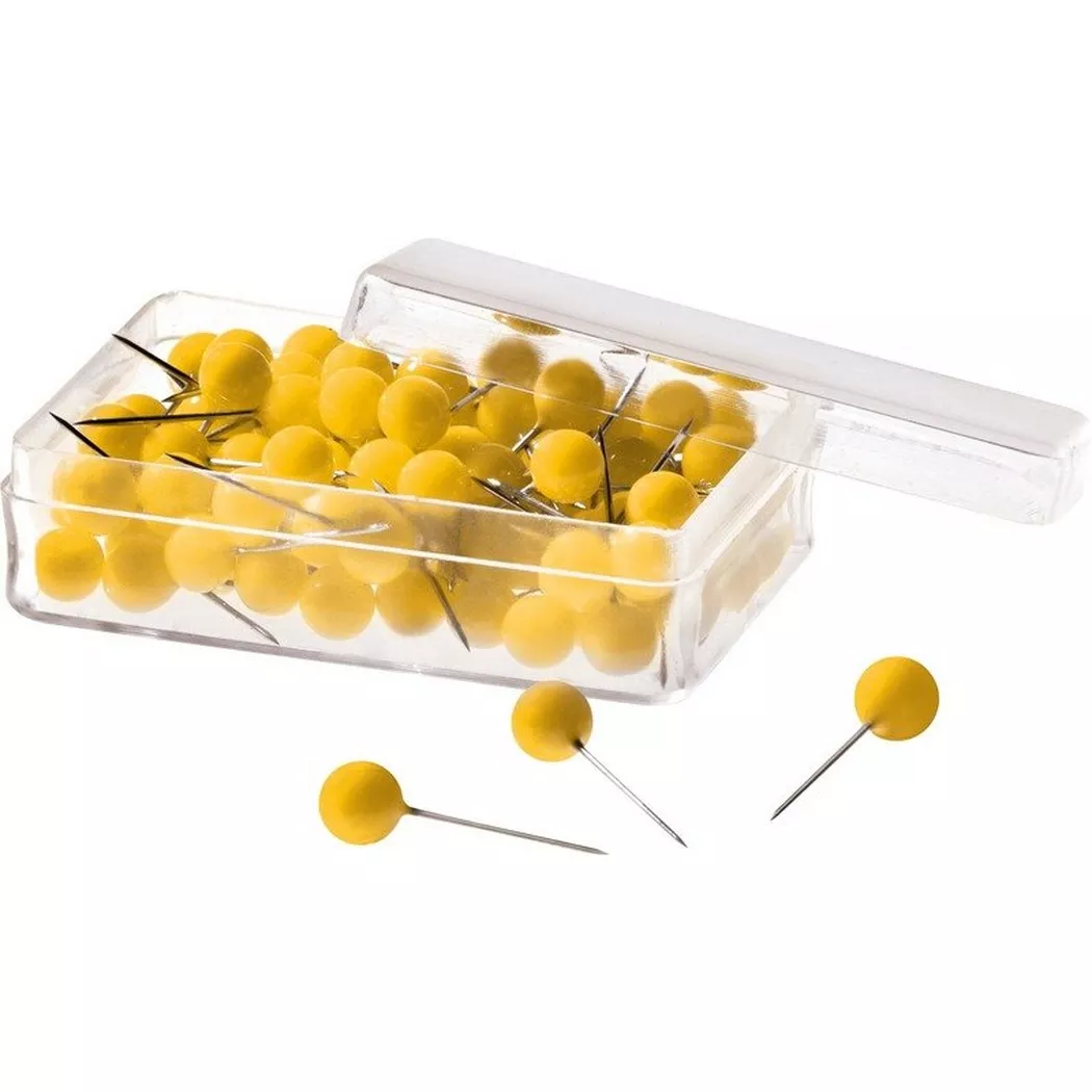 magnetoplan -  Pinwand-Nadeln 111165002 gelb, 6x19mm 100 Stück