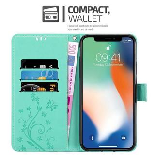 Cadorabo  Hülle für Apple iPhone XS MAX Blumen Design Magnetverschluss 