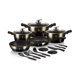 Berlinger  Set de casseroles 17 pièces Metallic Line Shiny Black Edition 