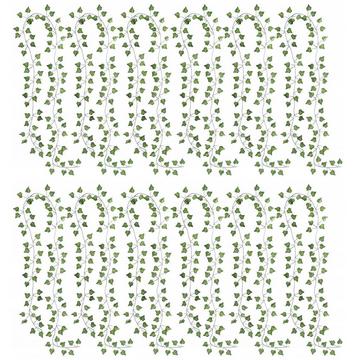 12x künstliche Pflanzenzweige - Efeu