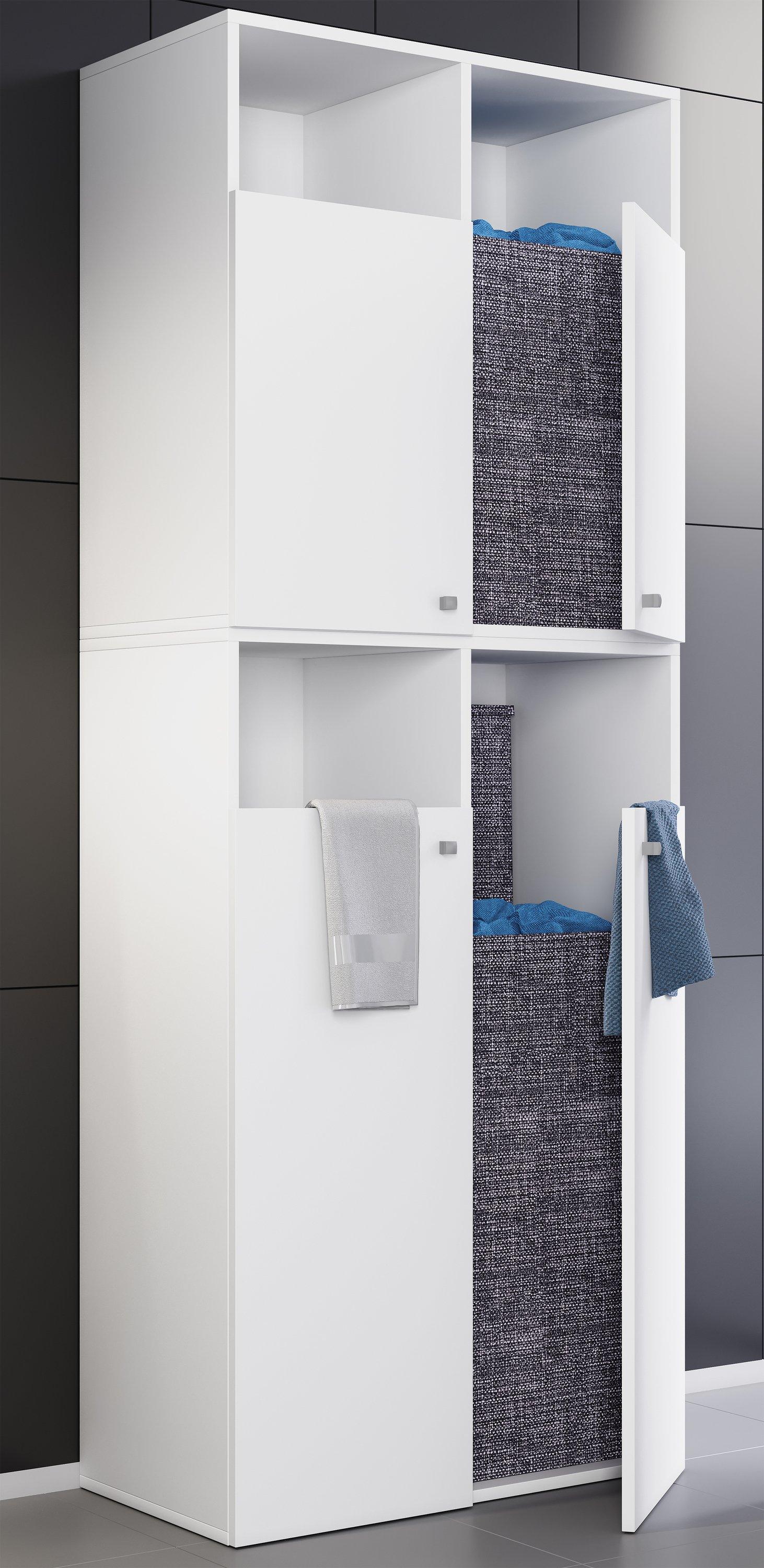 VCM Tissu Armoire à linge Coffre à linge Panier à linge Coffre à linge Dreso XXL4f  