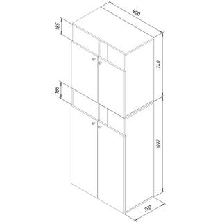 VCM Tissu Armoire à linge Coffre à linge Panier à linge Coffre à linge Dreso XXL4f  