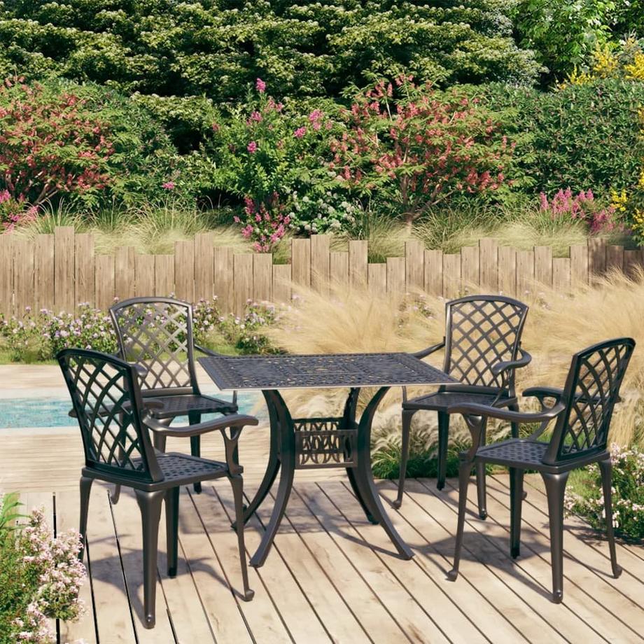 VidaXL Ensemble de bistro aluminium  