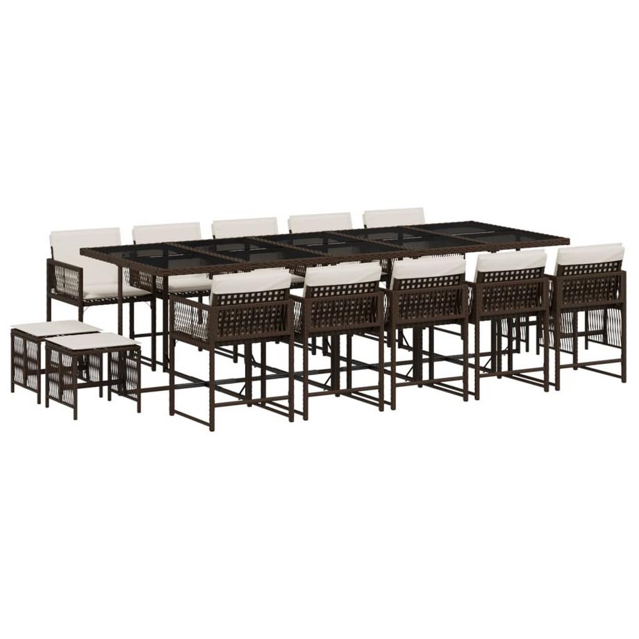 set da pranzo da giardino Polirattan