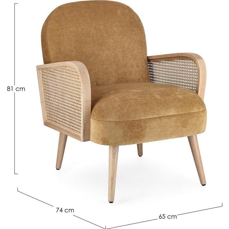 mutoni Fauteuil Dalida moutarde  