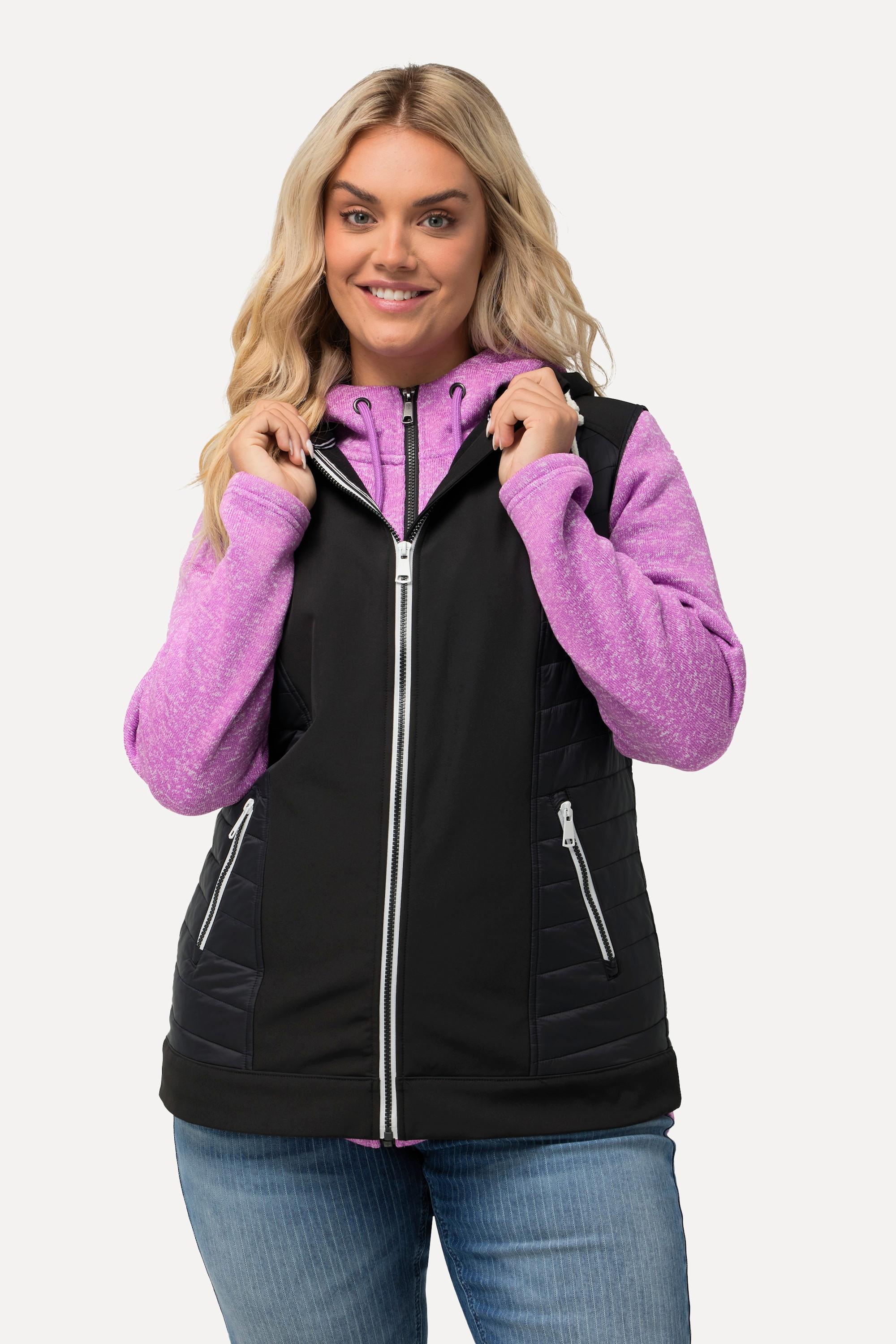 Ulla Popken  Gilet Hybrid HYPRAR idrorepellente con cappuccio 