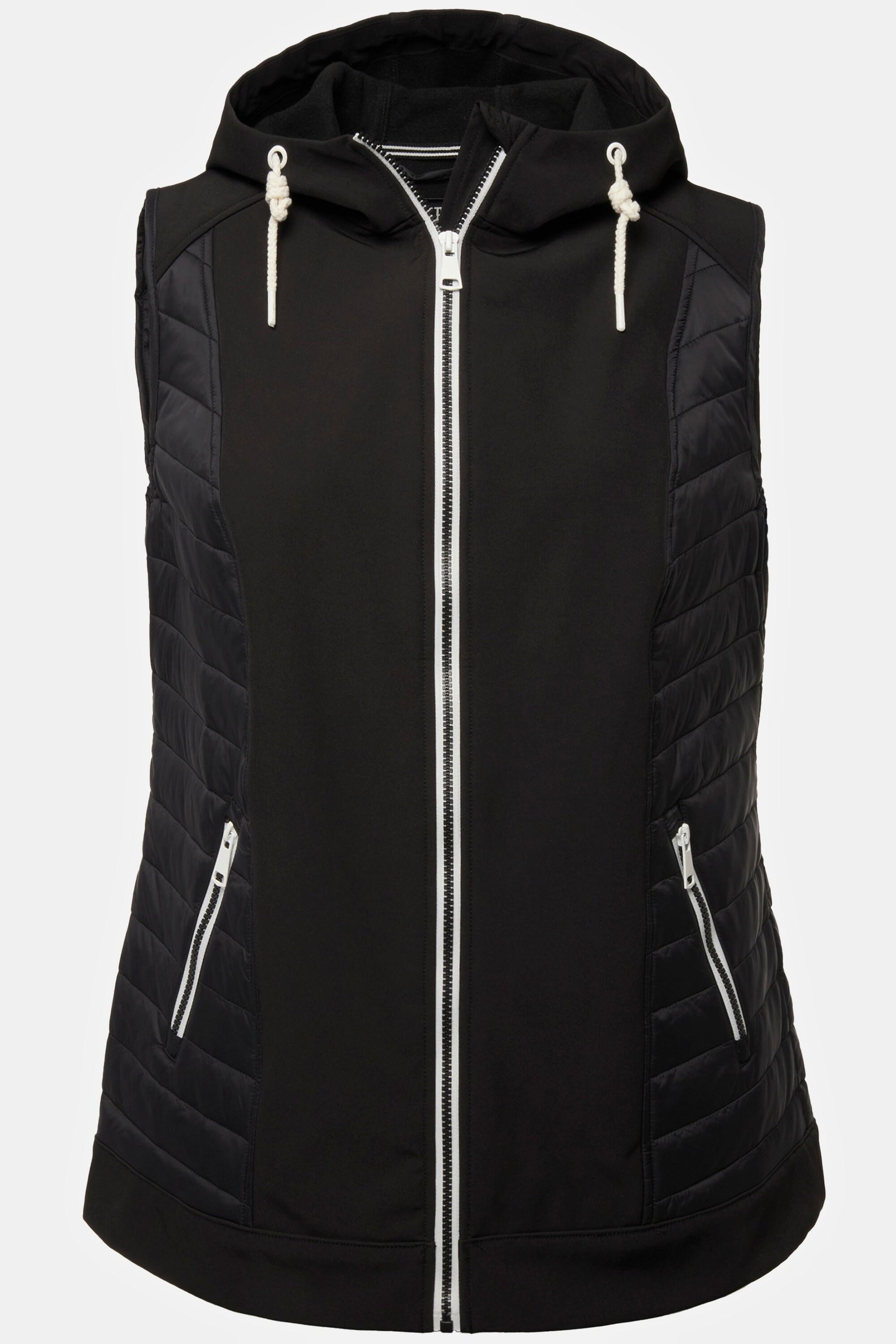 Ulla Popken  Gilet Hybrid HYPRAR idrorepellente con cappuccio 