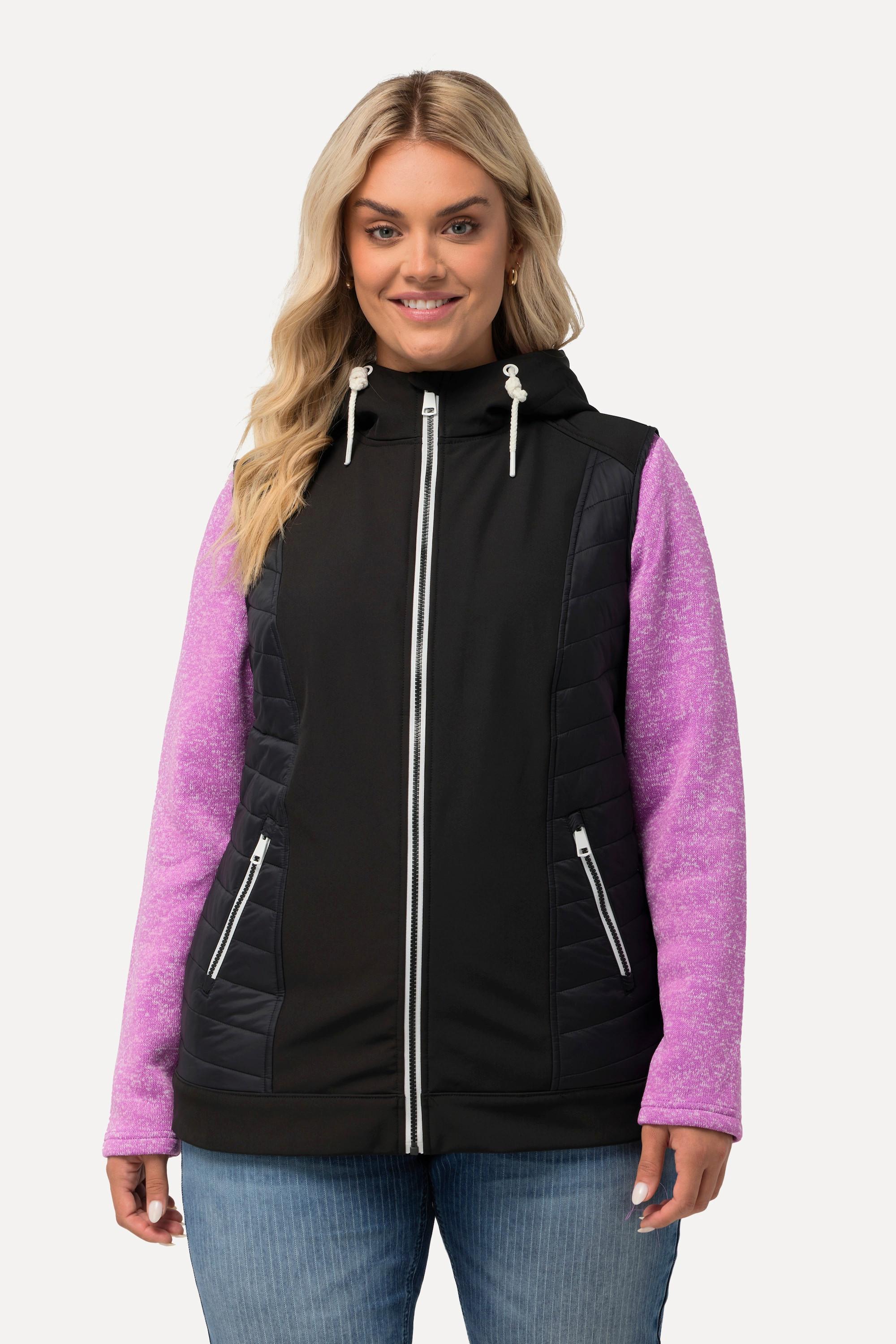 Ulla Popken  Gilet Hybrid HYPRAR idrorepellente con cappuccio 