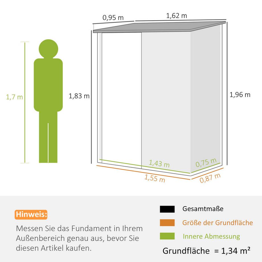 Outsunny Gartenschuppen  