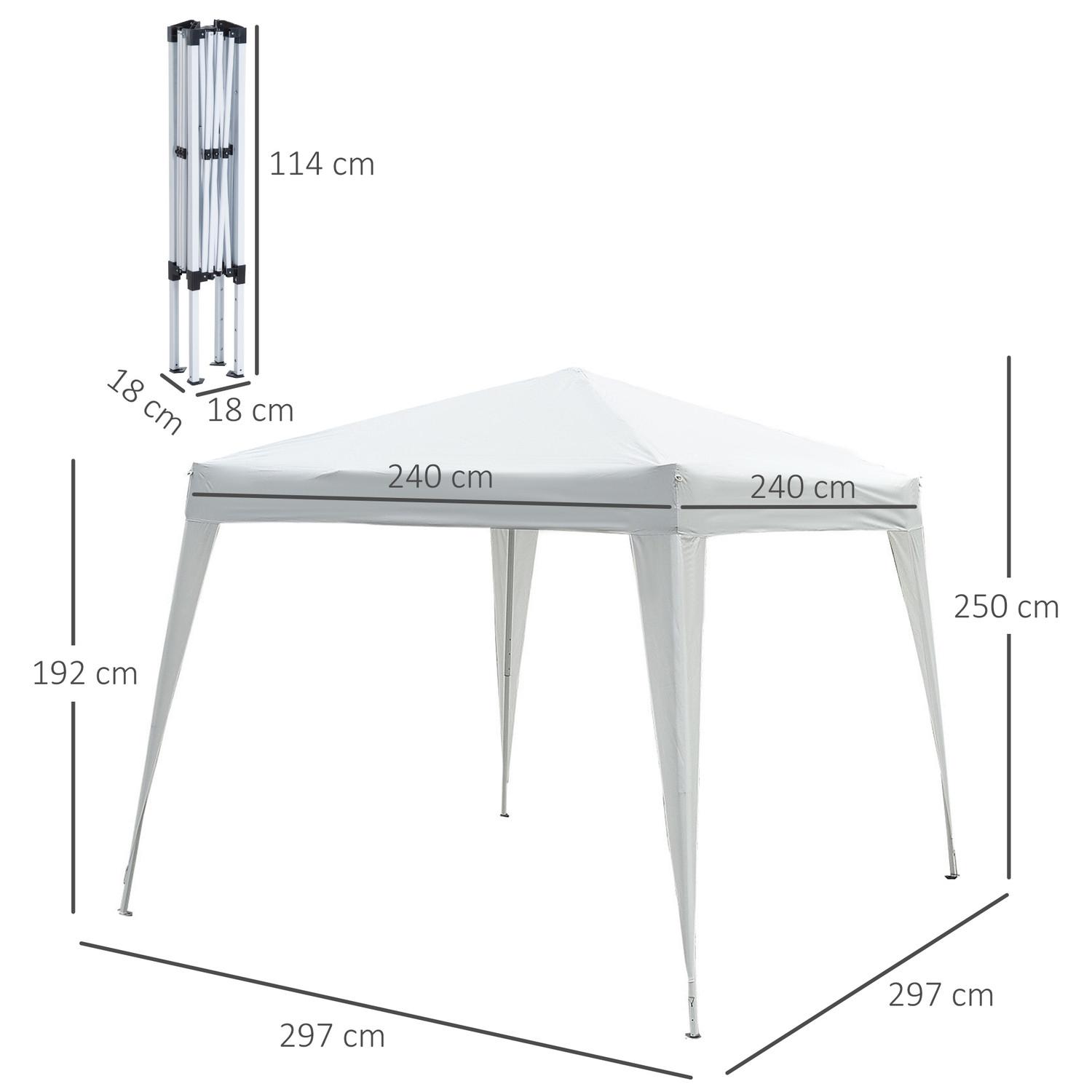 Northio Tenda Pieghevole, Tenda Pieghevole, Tenda Da Festa, Inclusa Borsa Per Il Trasporto, 2,4 X 2,4 M, In Acciaio Bianco  