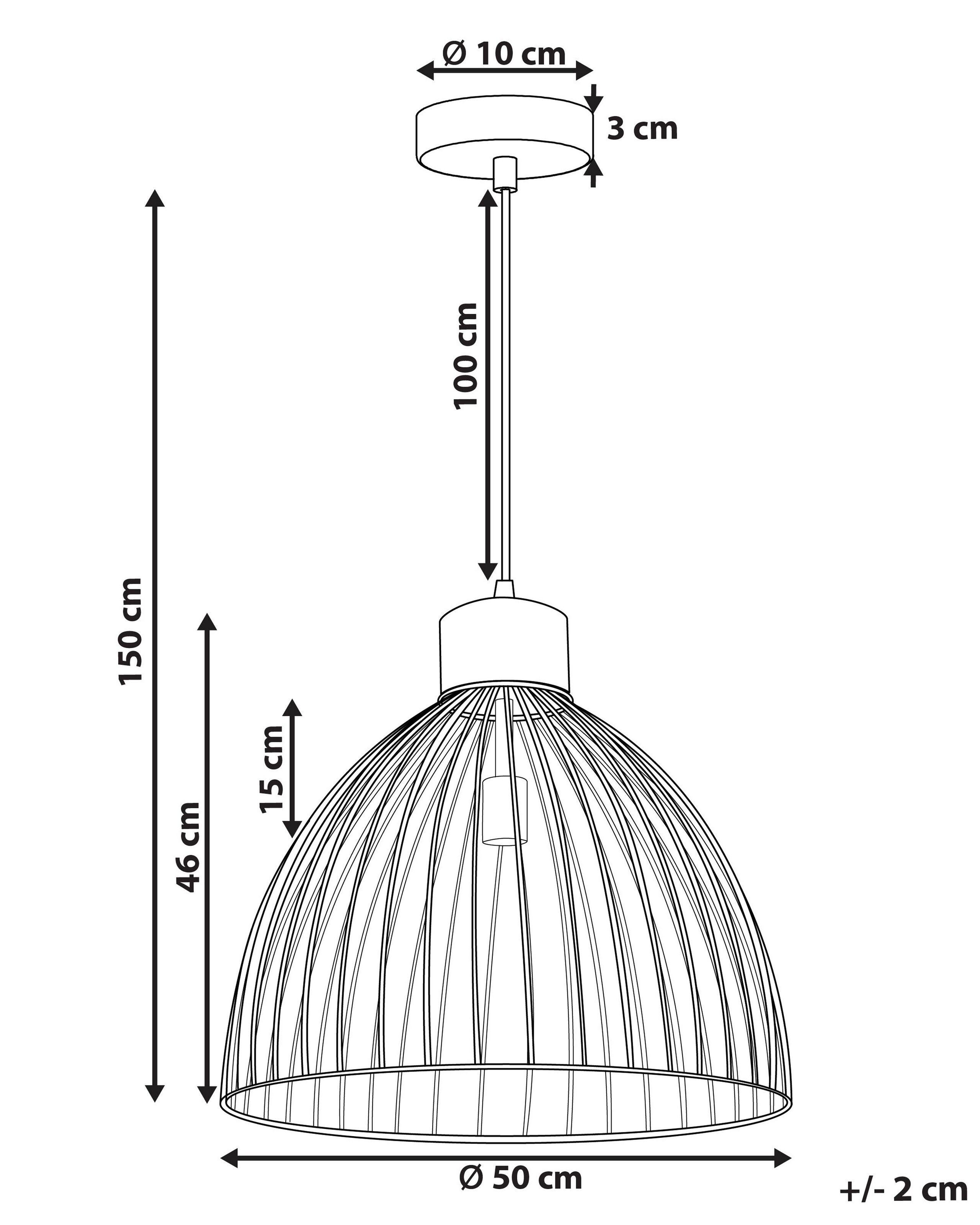 Beliani Lampe suspension en Métal Industriel BANAS  