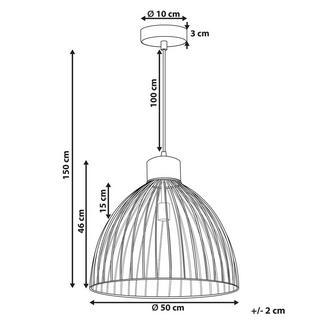 Beliani Lampe suspension en Métal Industriel BANAS  