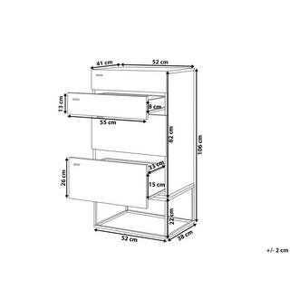 Beliani Cassettiera 4 cassetti en Pannello di fibre (LDF) Industriale ACRA  