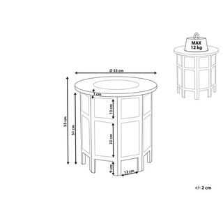 Beliani Beistelltisch aus Mango Holz Rustikal ELARA  