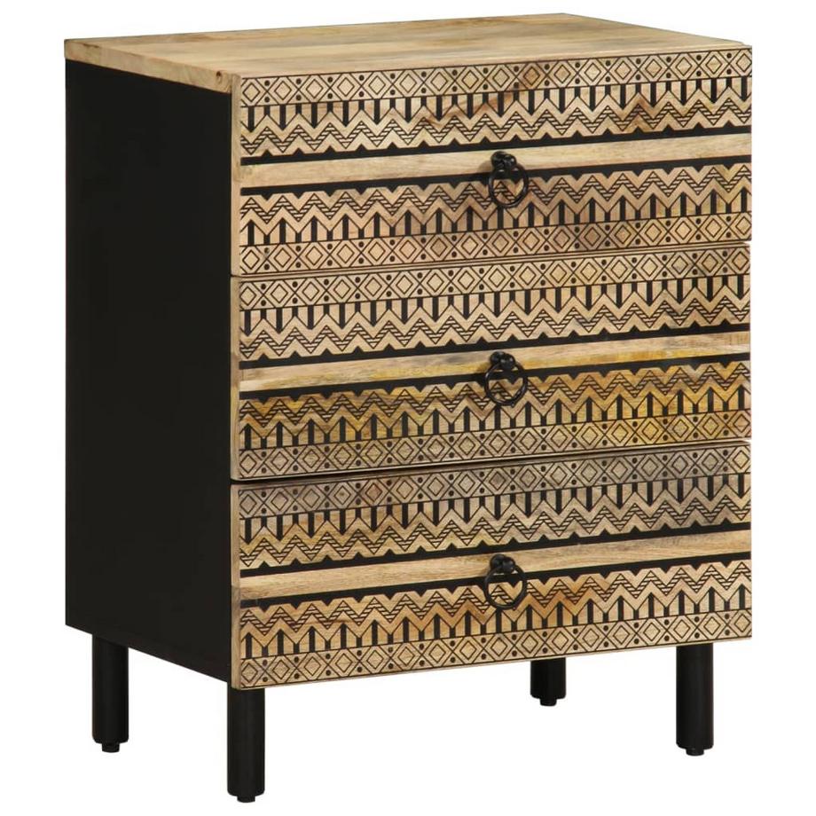 VidaXL comodino Legno di mango  