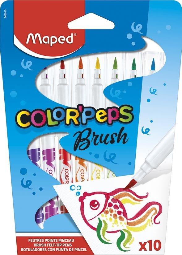 MAPED  Maped FEUTRE COLOR'PEPS BRUSH X10 BTE CARTON 