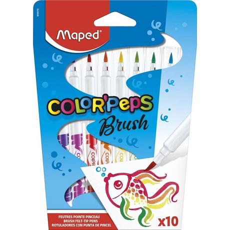 MAPED  Maped FEUTRE COLOR'PEPS BRUSH X10 BTE CARTON 