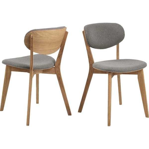 mutoni Chaise de salle à manger tissu chêne  