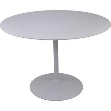 Table de bistrot ronde blanche haute brillance 110x110cm