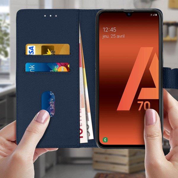 Avizar  Custodia Flip Galaxy A70 Blu 
