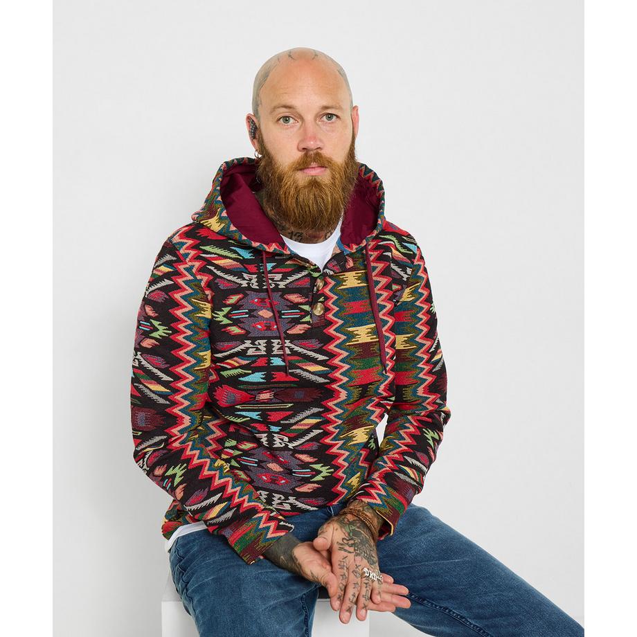 Jacquard-Hoodie mitem Futter