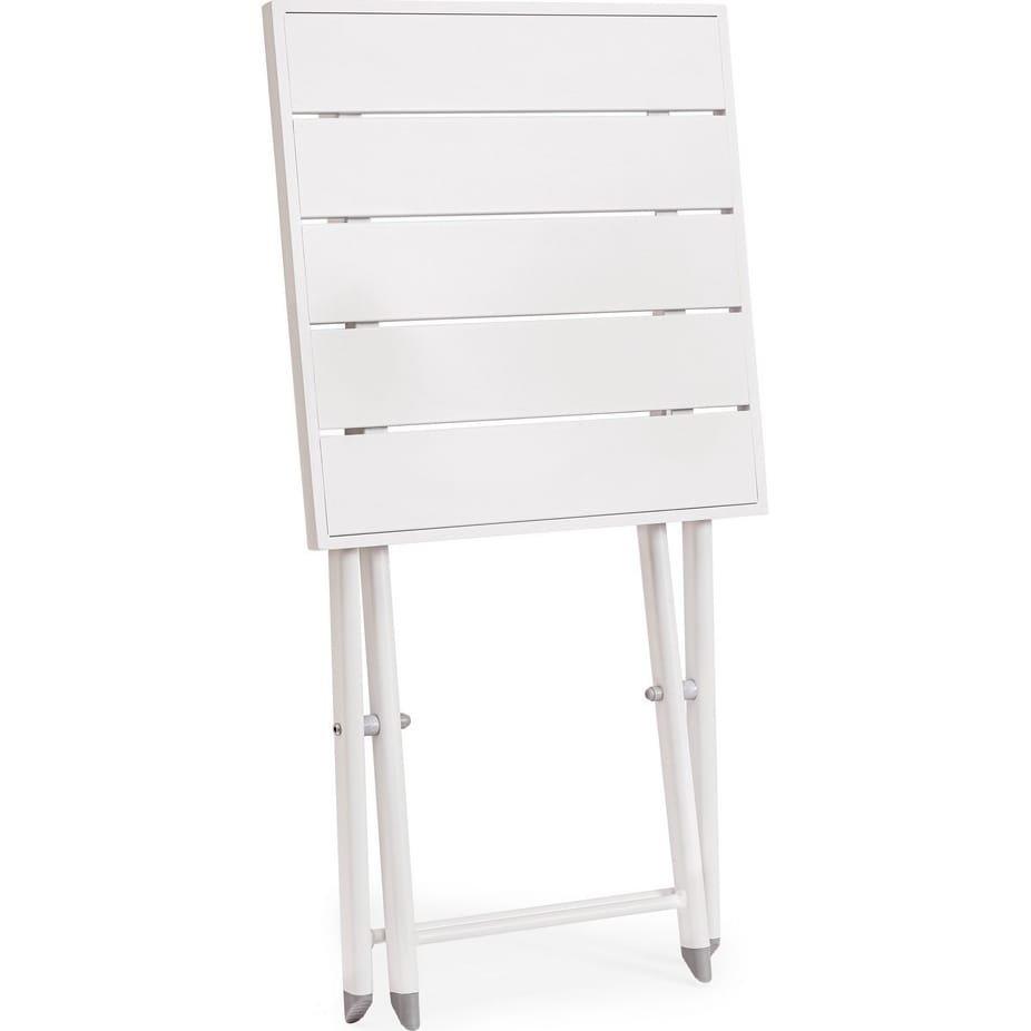 mutoni Table d'appoint de jardin Taylor blanc 44x43  