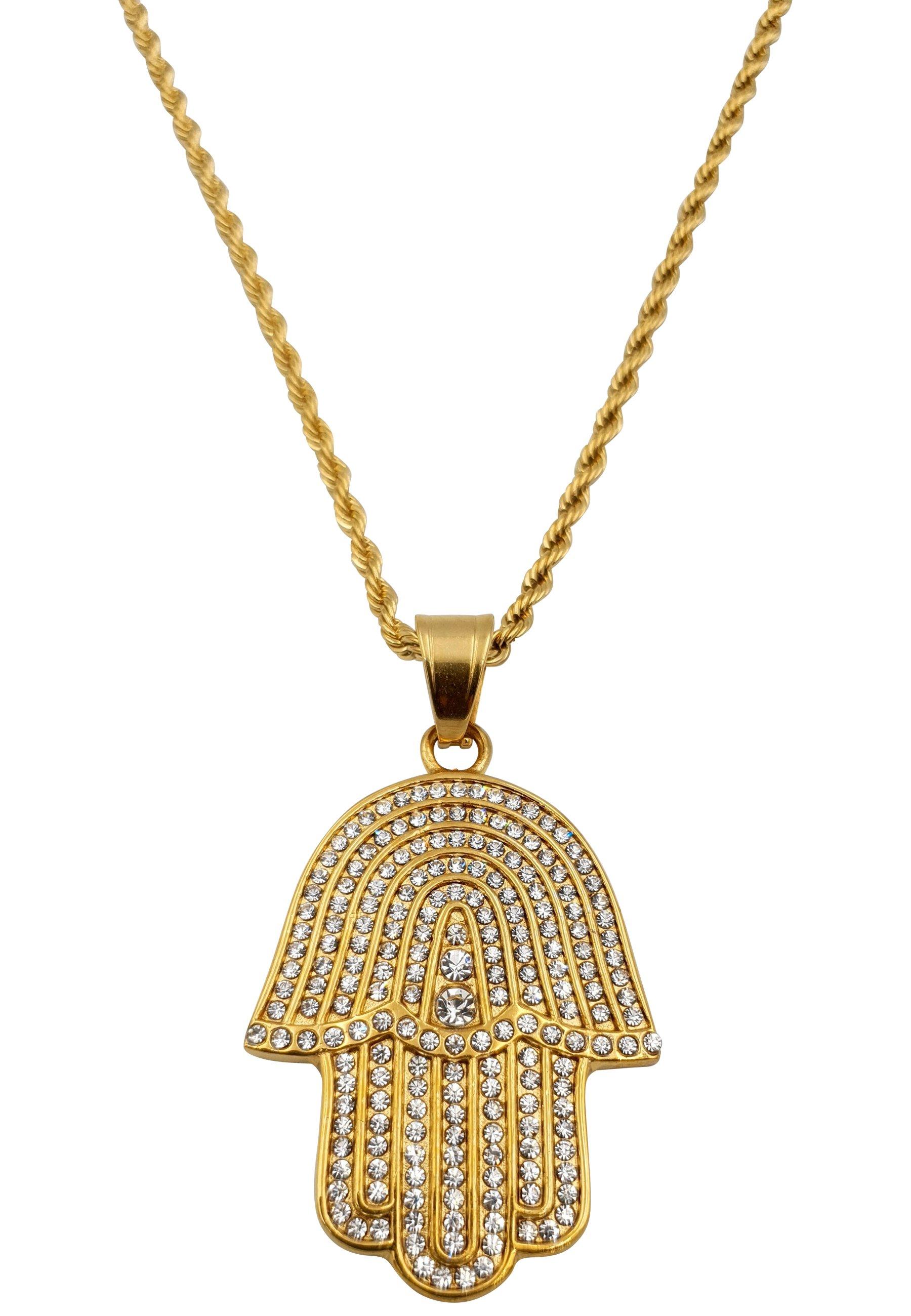 HEBE JEWELS  Chaîne pendentif hamsa, HIP-HOP-STYLE 