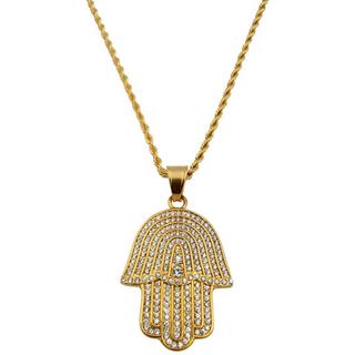 HEBE JEWELS  Chaîne pendentif hamsa, HIP-HOP-STYLE 