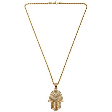 Collana con ciondolo Hamsa, STILE HIP-HOP