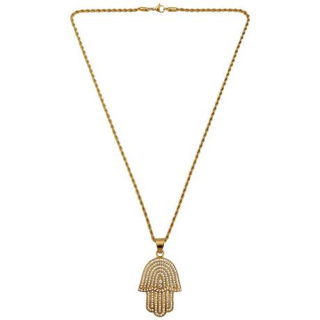 HEBE JEWELS  Chaîne pendentif hamsa, HIP-HOP-STYLE 