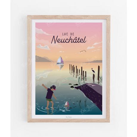 La-Jonx Lac de Neuchâtel - Poster  