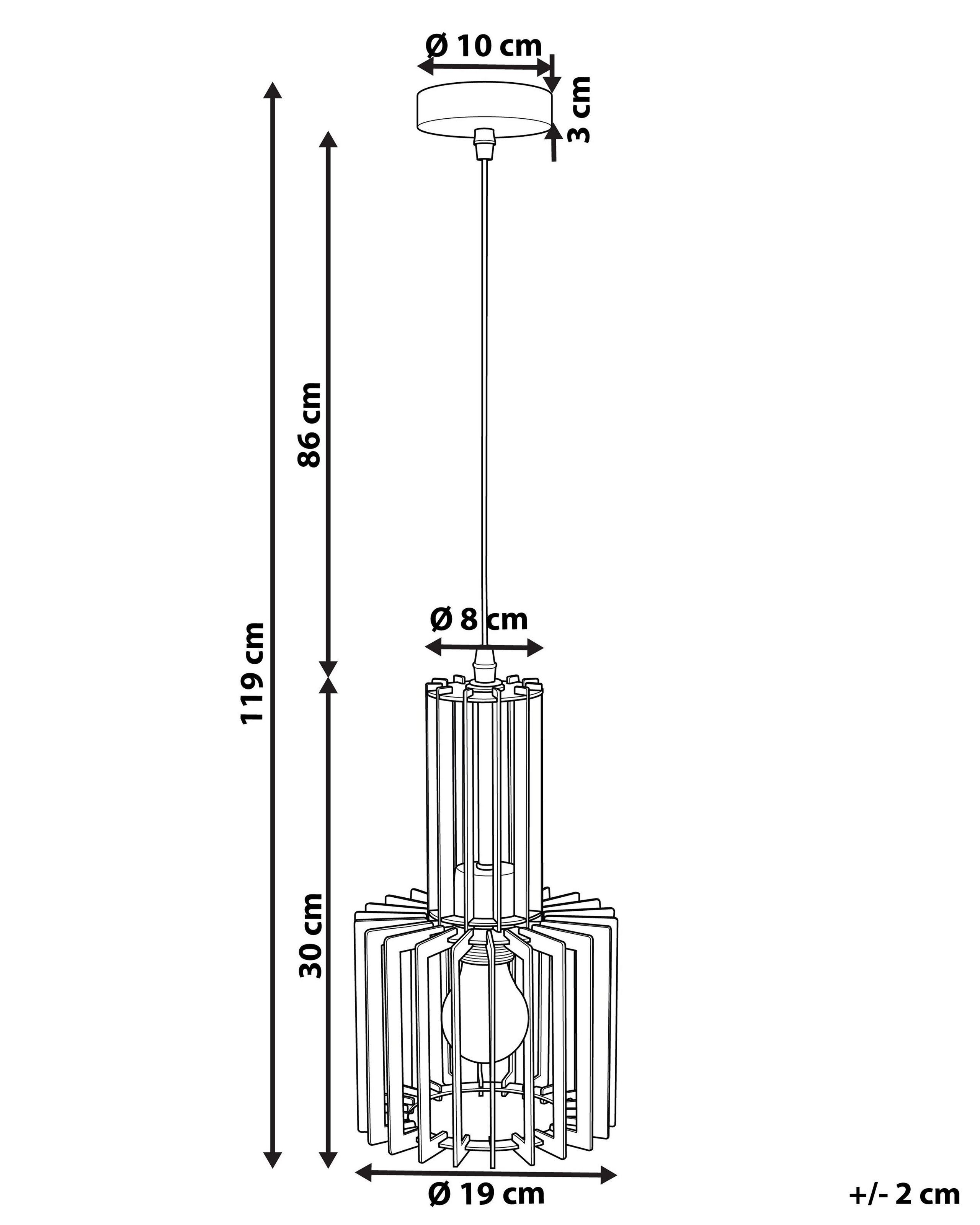 Beliani Lampe suspension en Contreplaqué Scandinave NIARI  