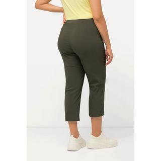 Ulla Popken  Pantalon en bengaline stretch, longueur 3/4 et taille élastique 