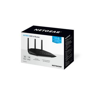 NETGEAR  Nighthawk 4-Stream AX1800 WiFi 6 Router (RAX10) router wireless Gigabit Ethernet Dual-band (2.4 GHz/5 GHz) Nero 