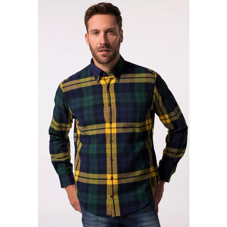 JP1880  Chemise en flanelle à carreaux, manches longues et col à pointes boutonnées, coupe Modern Fit - jusqu'au 8 XL 