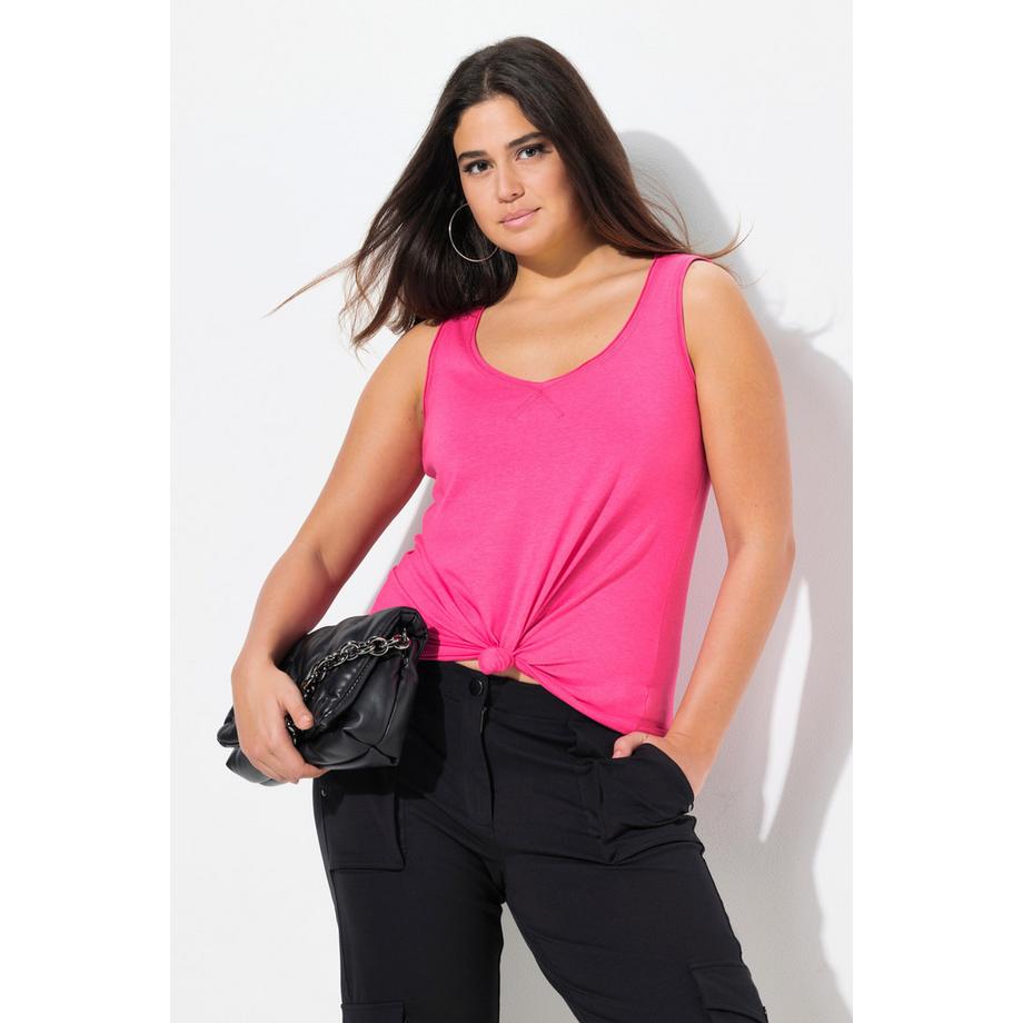 Ulla Popken Modalmix Ärmelloses Top Herzausschnitt  