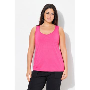 Débardeur en modal mélangé. Décolleté cœur. Bretelles larges