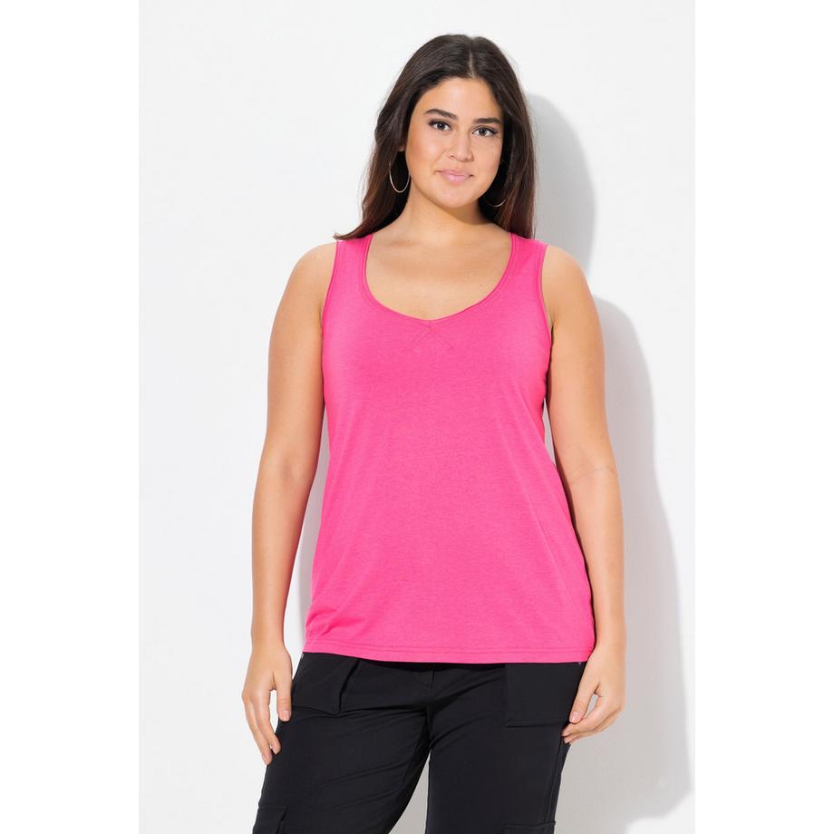 Ulla Popken Modalmix Ärmelloses Top Herzausschnitt  